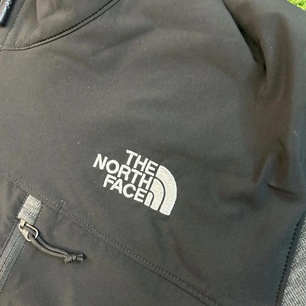 The North Face Mens Shelbe Raschel Full Zip Softshell Jacket Gray Black XXL